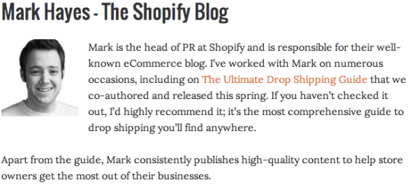 Mark Hayes Shopify Blog